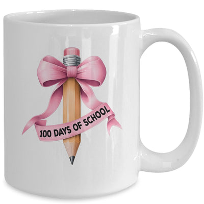 100 Days Of School Student Girls Coquette Bow 100th Days Mug | siriusteestore