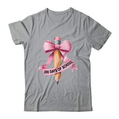 100 Days Of School Student Girls Coquette Bow 100th Days Shirt & Hoodie | siriusteestore
