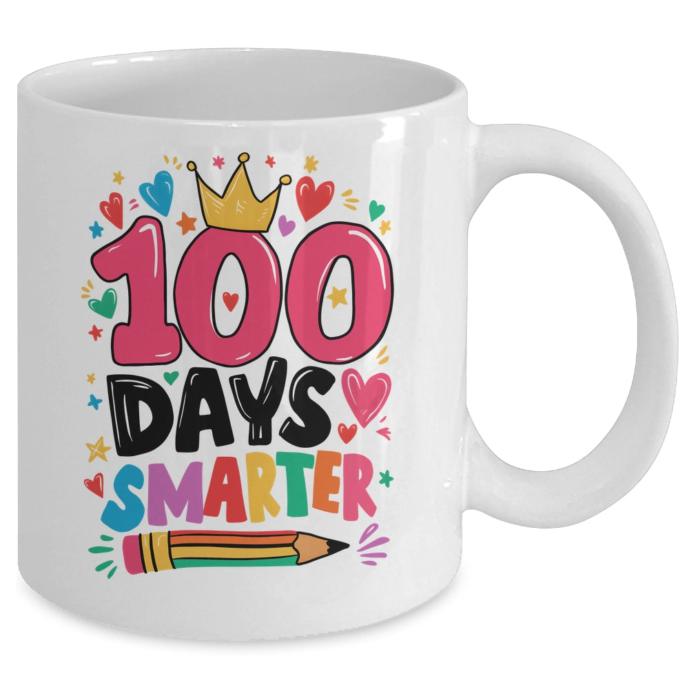 100 Days Smarter 100th Day Of School Kids Girls Teacher Mug | siriusteestore