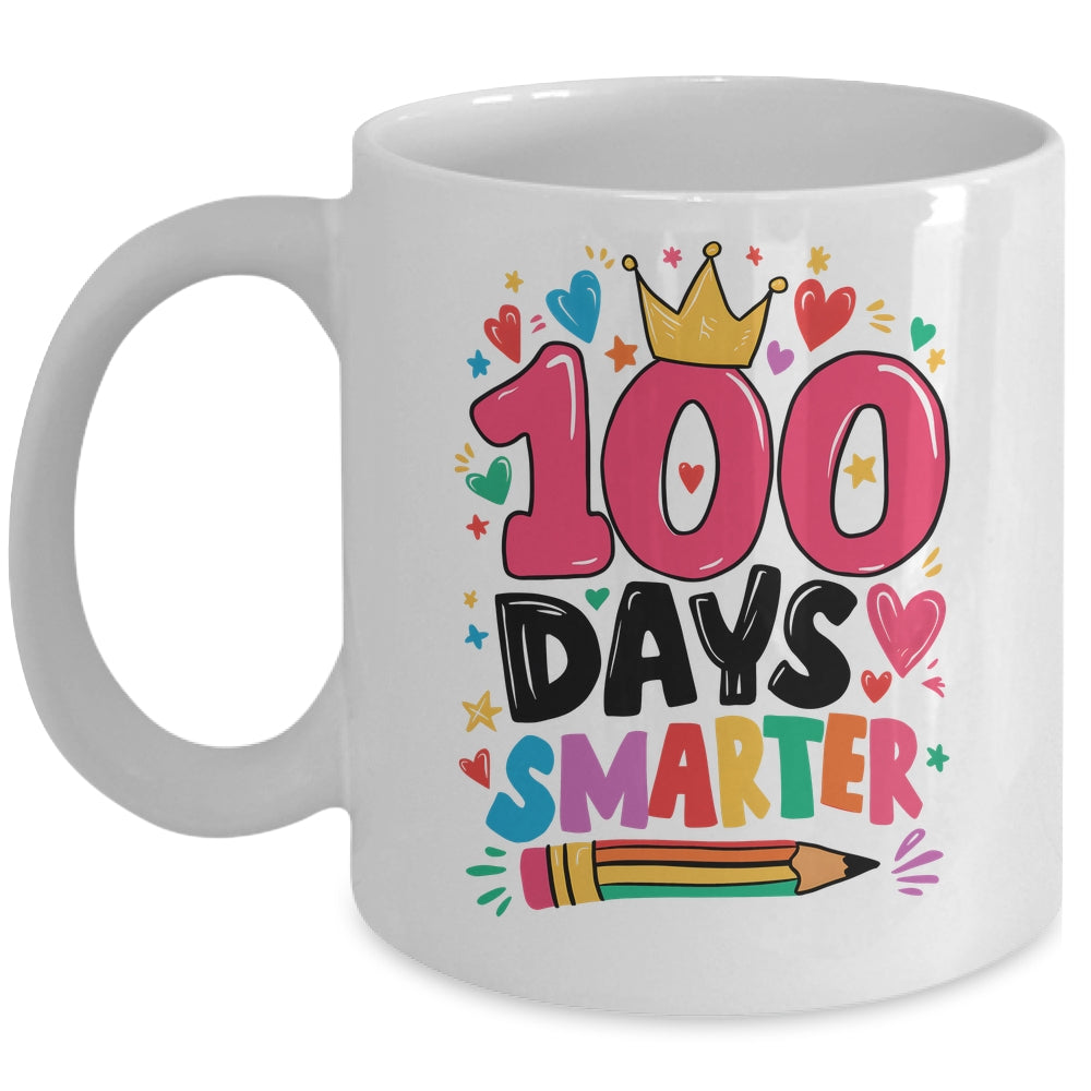 100 Days Smarter 100th Day Of School Kids Girls Teacher Mug | siriusteestore