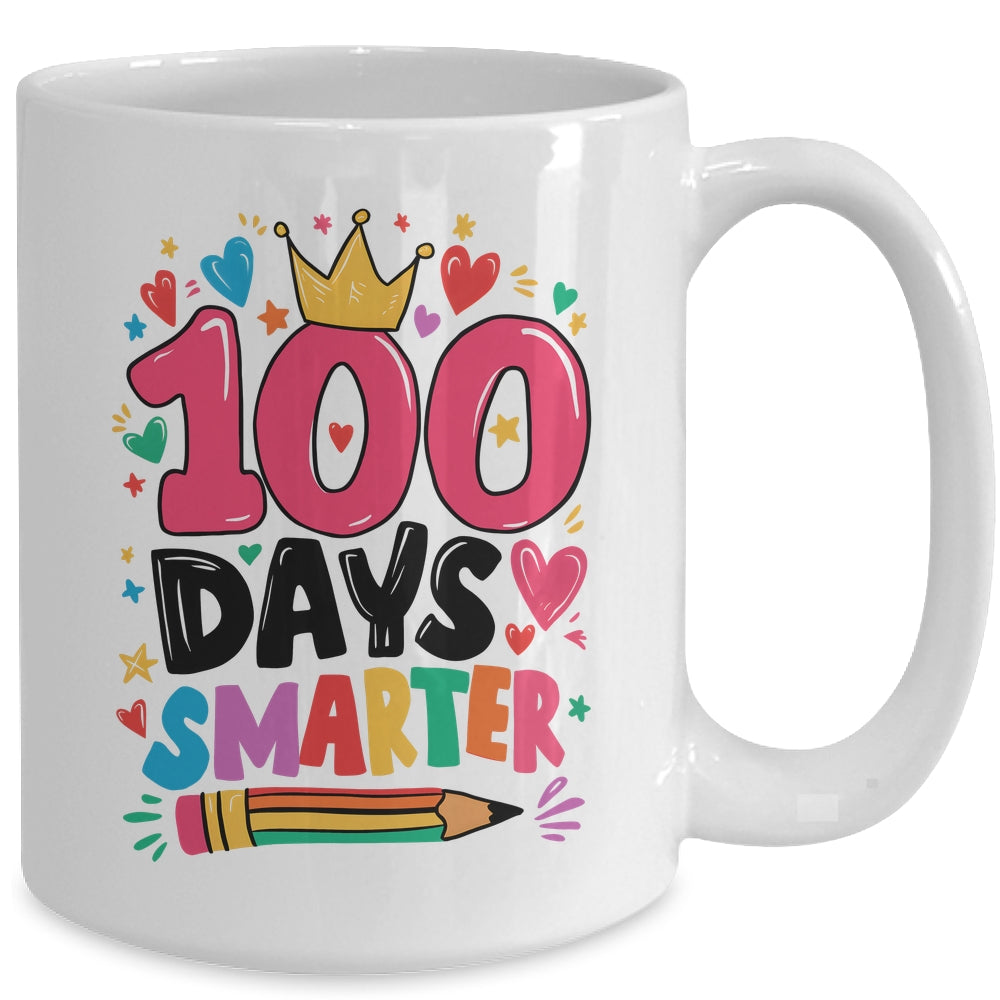 100 Days Smarter 100th Day Of School Kids Girls Teacher Mug | siriusteestore