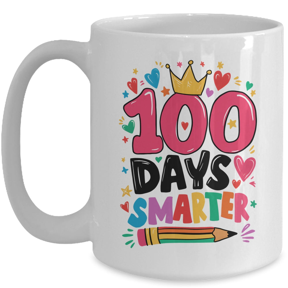 100 Days Smarter 100th Day Of School Kids Girls Teacher Mug | siriusteestore