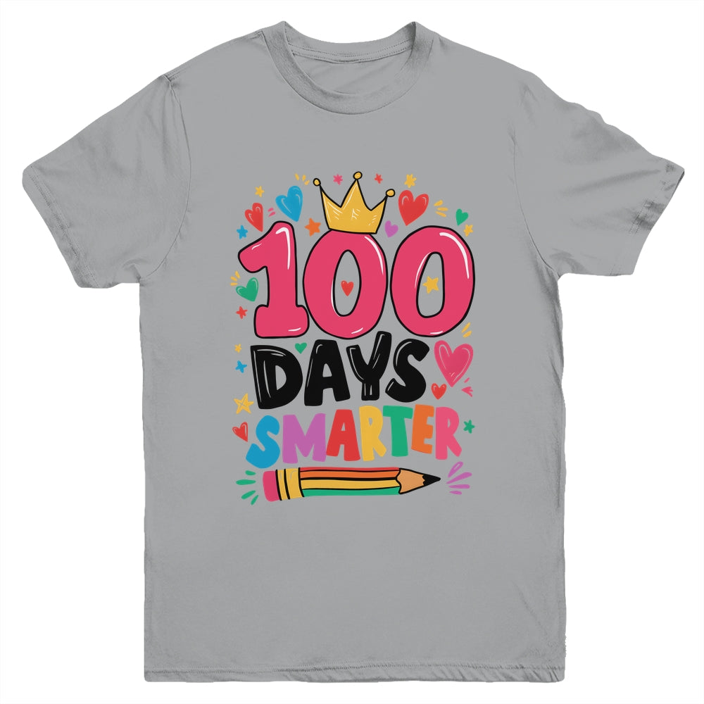 100 Days Smarter 100th Day Of School Kids Girls Teacher Youth Shirt | siriusteestore