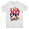 100 Days Smarter 100th Day Of School Kids Girls Teacher Youth Shirt | siriusteestore