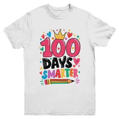 100 Days Smarter 100th Day Of School Kids Girls Teacher Youth Shirt | siriusteestore