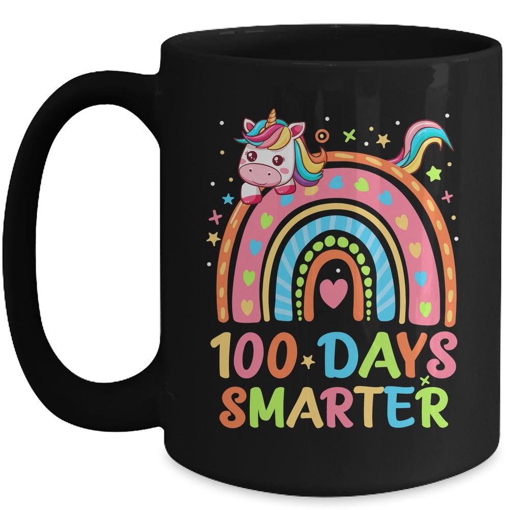 100 Days Smarter Kids Girls Unicorn 100th Day Of School Mug | siriusteestore