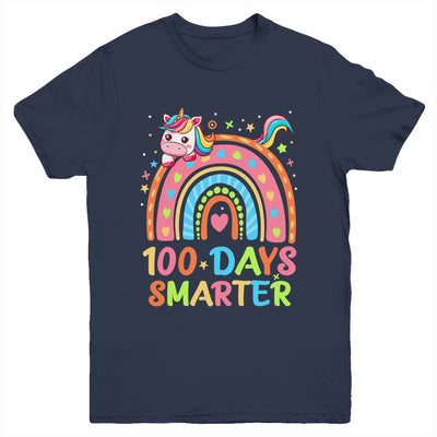 100 Days Smarter Kids Girls Unicorn 100th Day Of School Youth Shirt | siriusteestore