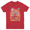 100 Days Smarter Kids Girls Unicorn 100th Day Of School Youth Shirt | siriusteestore
