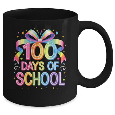 100th Day Of School For Girls 100 Days Teacher Coquette Bow Mug | siriusteestore
