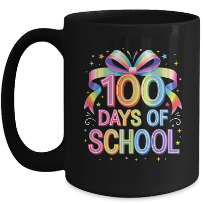 100th Day Of School For Girls 100 Days Teacher Coquette Bow Mug | siriusteestore