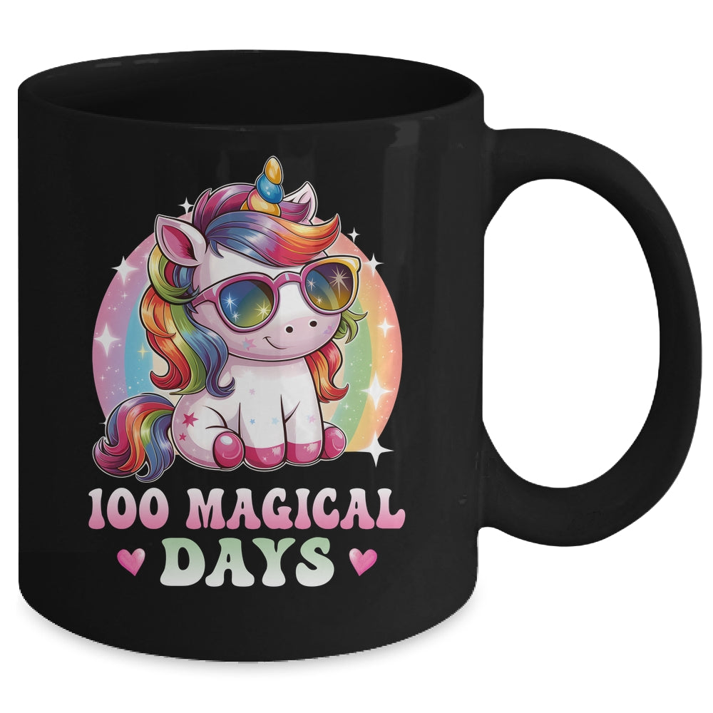 100th Day Of School Unicorn 100 Magical Days Kids Girls Mug | siriusteestore