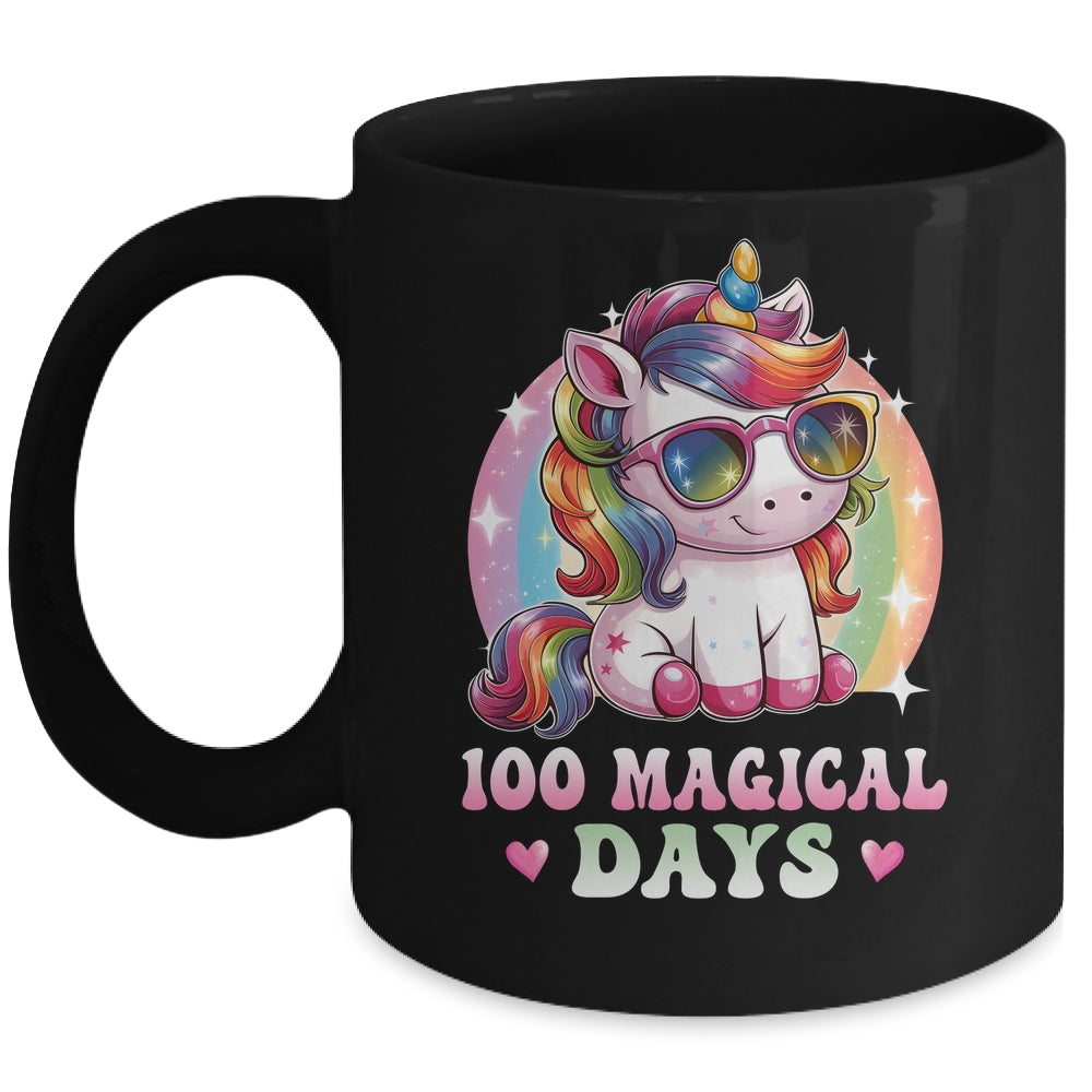 100th Day Of School Unicorn 100 Magical Days Kids Girls Mug | siriusteestore