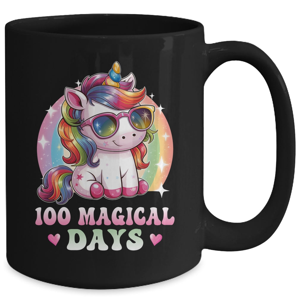 100th Day Of School Unicorn 100 Magical Days Kids Girls Mug | siriusteestore