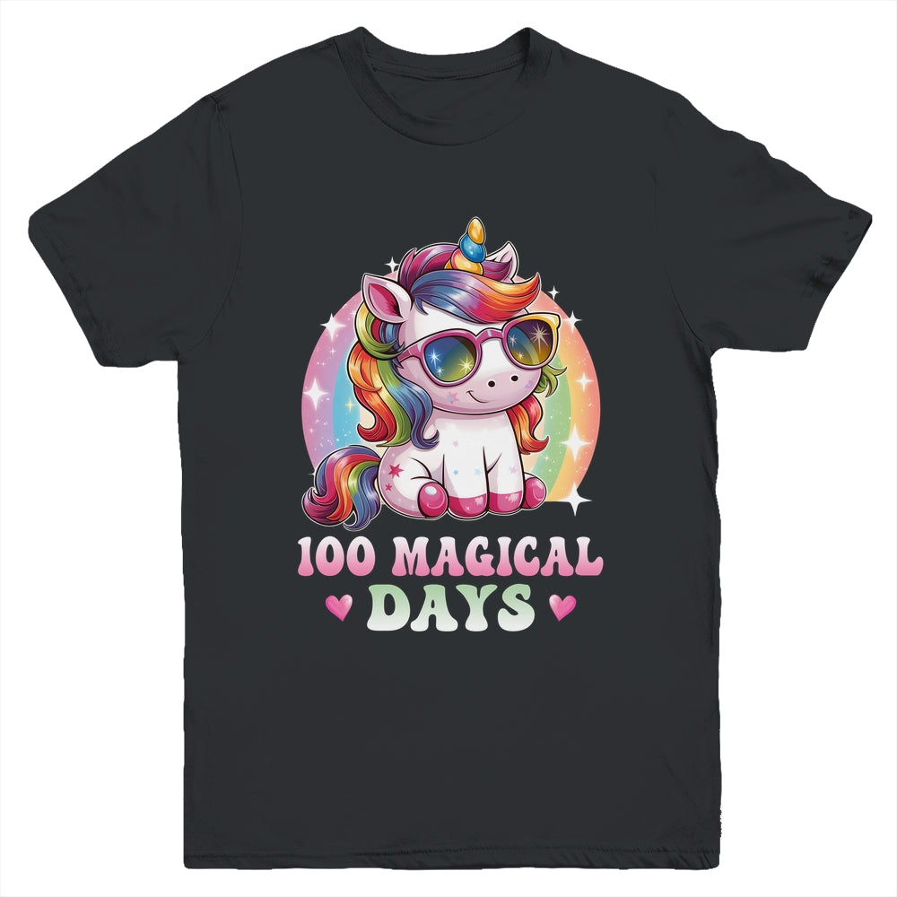 100th Day Of School Unicorn 100 Magical Days Kids Girls Youth Shirt | siriusteestore