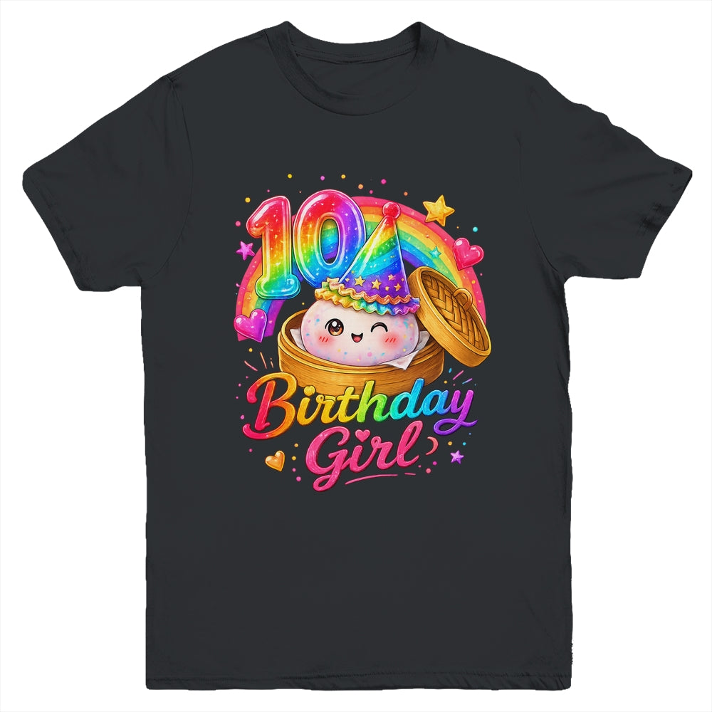 10Th Birthday Girl Dumpling Kawaii Pastel Anime 10 Years Old Youth Shirt | siriusteestore