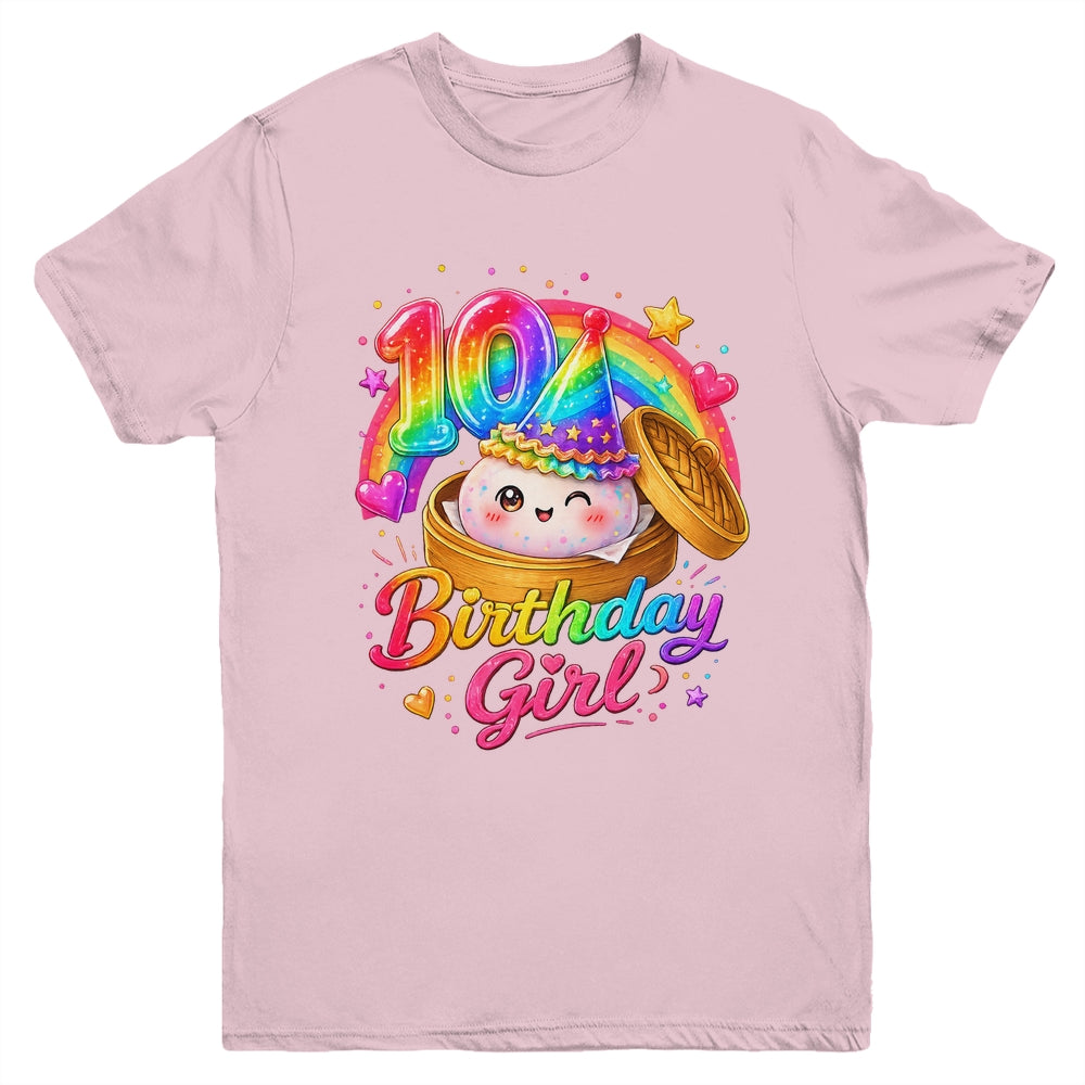 10Th Birthday Girl Dumpling Kawaii Pastel Anime 10 Years Old Youth Shirt | siriusteestore