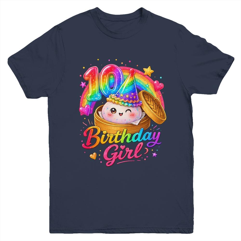 10Th Birthday Girl Dumpling Kawaii Pastel Anime 10 Years Old Youth Shirt | siriusteestore