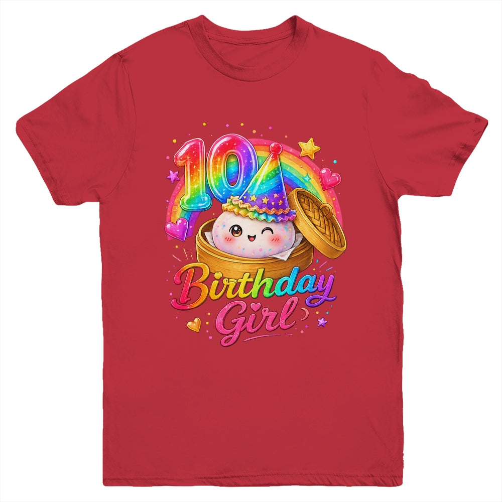 10Th Birthday Girl Dumpling Kawaii Pastel Anime 10 Years Old Youth Shirt | siriusteestore