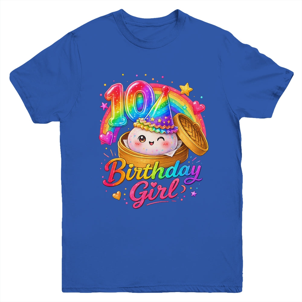 10Th Birthday Girl Dumpling Kawaii Pastel Anime 10 Years Old Youth Shirt | siriusteestore