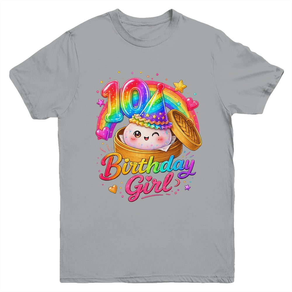 10Th Birthday Girl Dumpling Kawaii Pastel Anime 10 Years Old Youth Shirt | siriusteestore