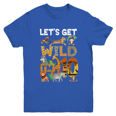 10 Year Old Zoo Birthday Safari Jungle Animal 10th Bday Youth Shirt | siriusteestore