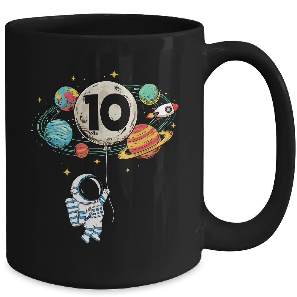 10 Years Old Birthday Boy Astronaut Space 10th Birthday Mug | siriusteestore