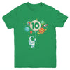 10 Years Old Birthday Boy Astronaut Space 10th Birthday Youth Shirt | siriusteestore