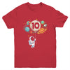 10 Years Old Birthday Boy Astronaut Space 10th Birthday Youth Shirt | siriusteestore