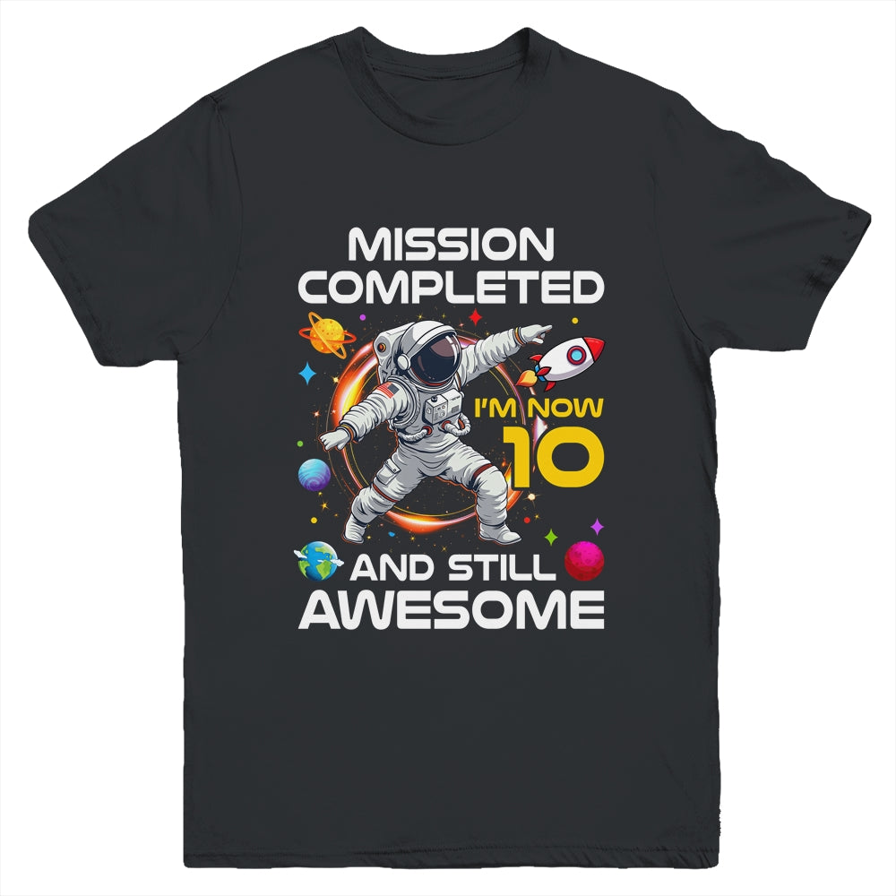10th Birthday Astronaut 10 Years Old Outer Space Birthday Youth Shirt | siriusteestore