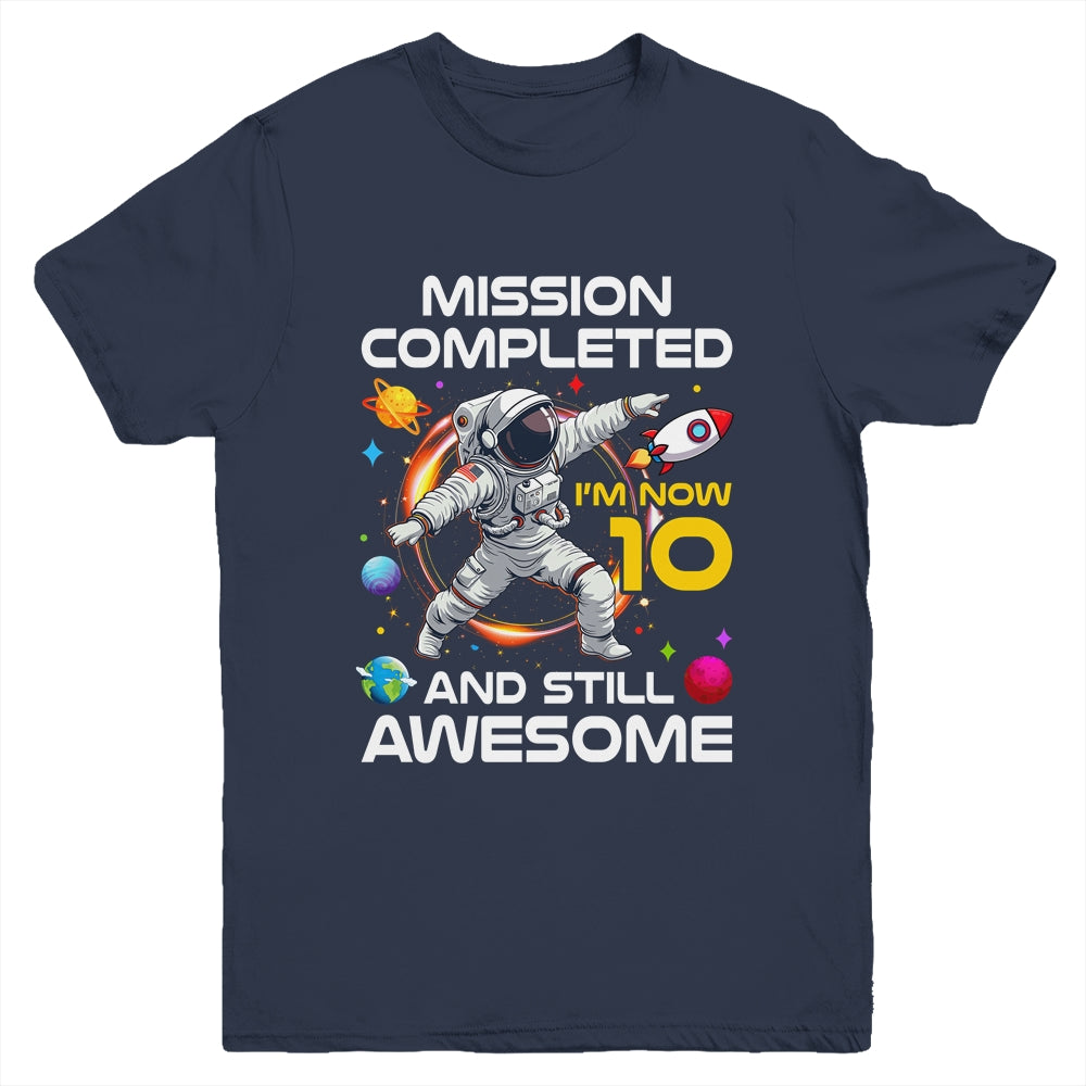 10th Birthday Astronaut 10 Years Old Outer Space Birthday Youth Shirt | siriusteestore