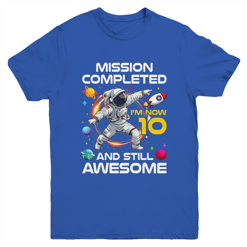 10th Birthday Astronaut 10 Years Old Outer Space Birthday Youth Shirt | siriusteestore