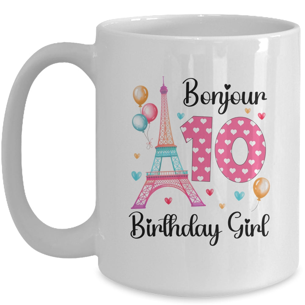 10th Birthday Girl Outfit France French Paris Eiffel Tower Mug | siriusteestore