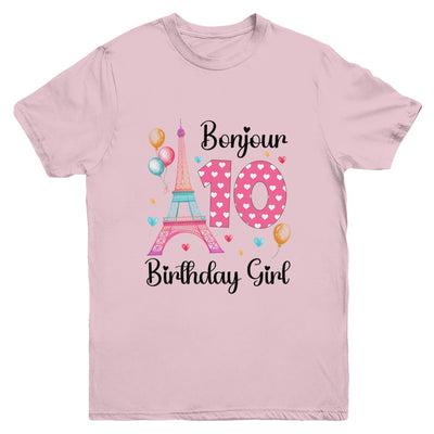 10th Birthday Girl Outfit France French Paris Eiffel Tower Youth Shirt | siriusteestore