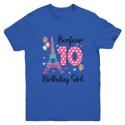 10th Birthday Girl Outfit France French Paris Eiffel Tower Youth Shirt | siriusteestore