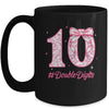 10th Birthday Girl Pink Coquette Bow 10 Year Old Aesthetic Mug | siriusteestore