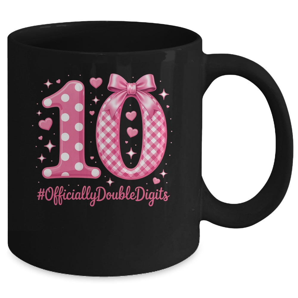 10th Birthday Girls 10 Year Officially Double Digits Bday Mug | siriusteestore