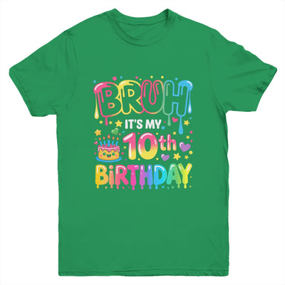 10th Birthday Girls 10 Years Old Bruh Double Digits Birthday Youth Shirt | siriusteestore