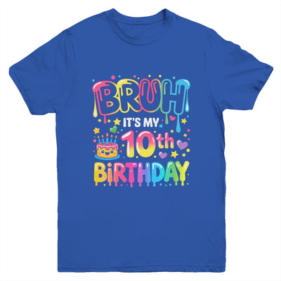 10th Birthday Girls 10 Years Old Bruh Double Digits Birthday Youth Shirt | siriusteestore