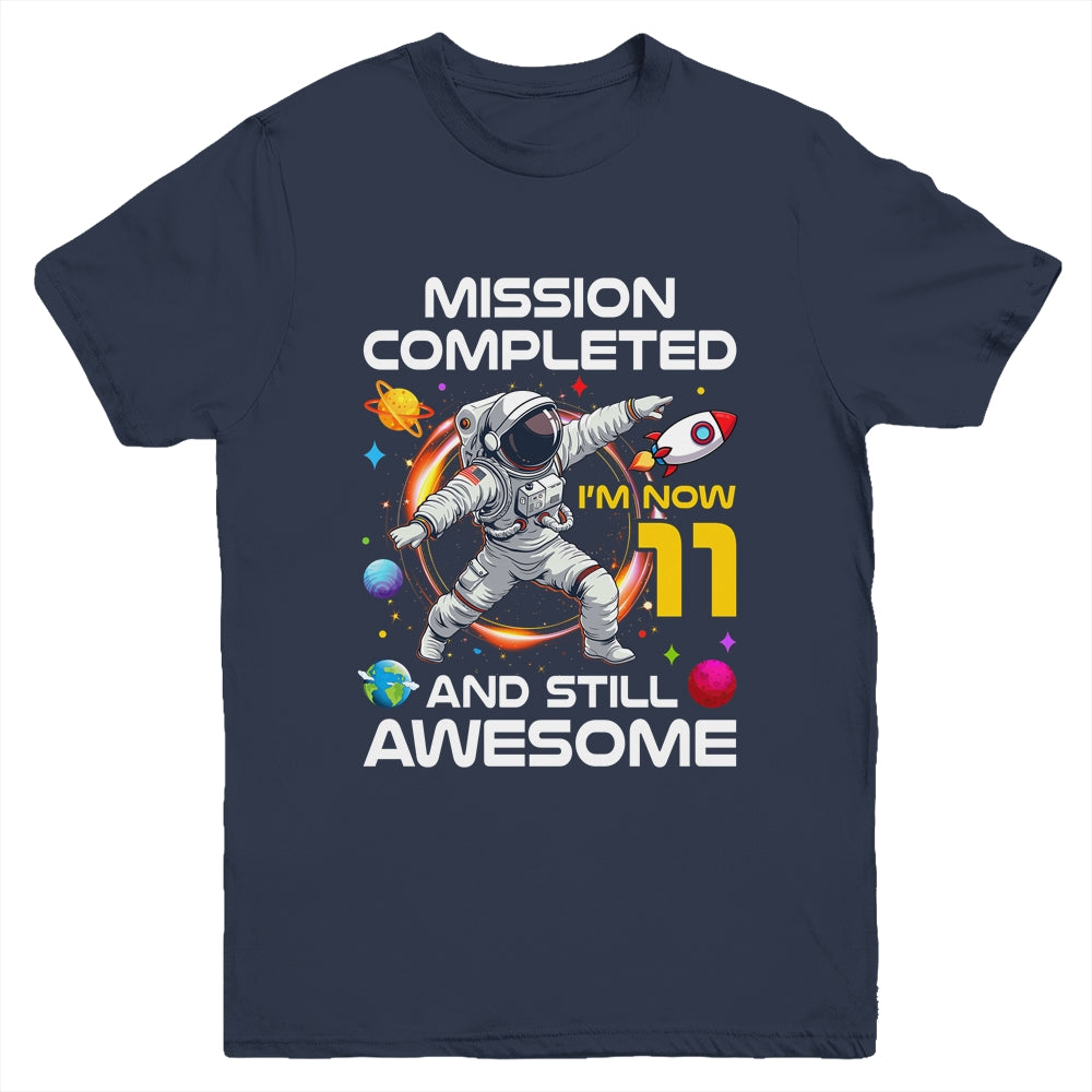 11th Birthday Astronaut 11 Years Old Outer Space Birthday Youth Shirt | siriusteestore
