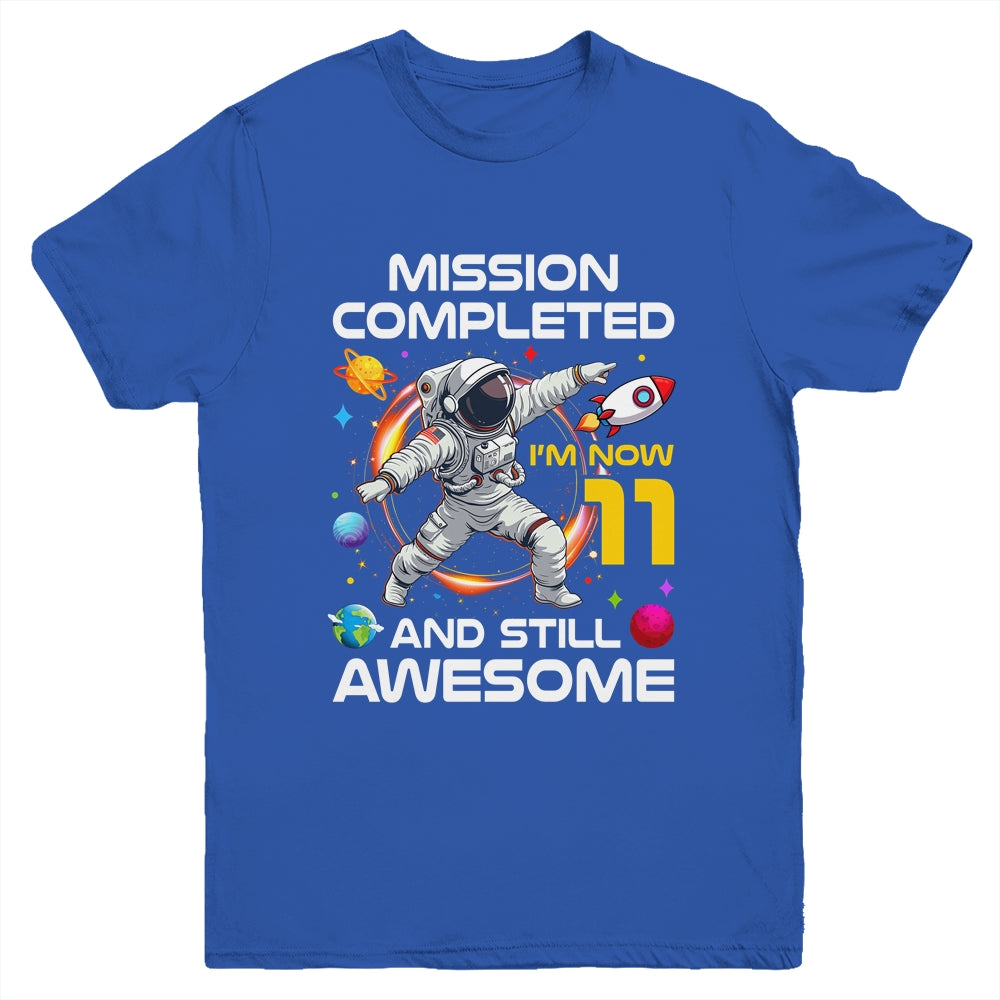 11th Birthday Astronaut 11 Years Old Outer Space Birthday Youth Shirt | siriusteestore