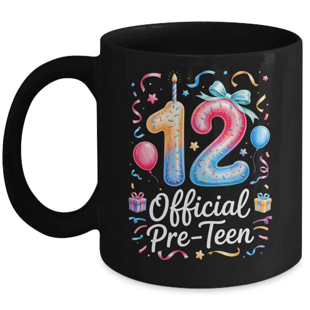 12 Official Pre-Teen Coquette 12 Year Old 12th Birthday Girl Mug | siriusteestore