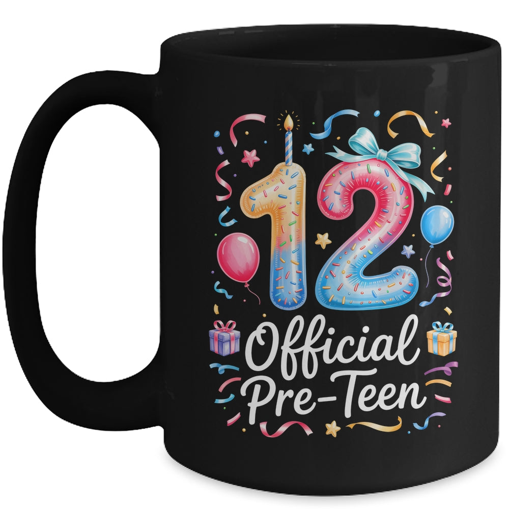 12 Official Pre-Teen Coquette 12 Year Old 12th Birthday Girl Mug | siriusteestore
