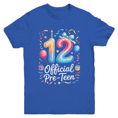 12 Official Pre-Teen Coquette 12 Year Old 12th Birthday Girl Youth Shirt | siriusteestore