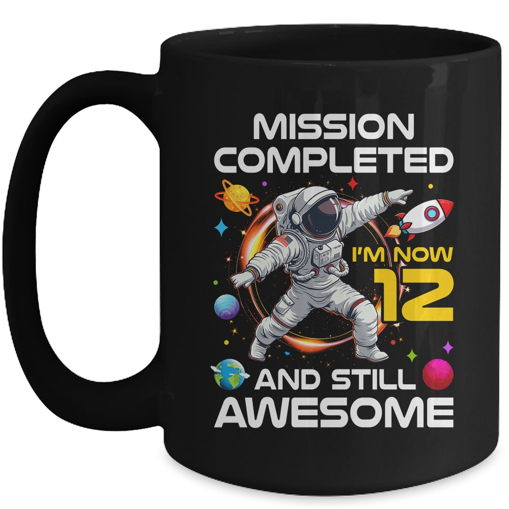12th Birthday Astronaut 12 Years Old Outer Space Birthday Mug | siriusteestore