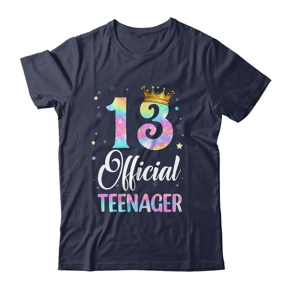13 Official Teenager Crown 13 Year Old Tie Dye 13th Birthday Shirt & Tank Top | siriusteestore