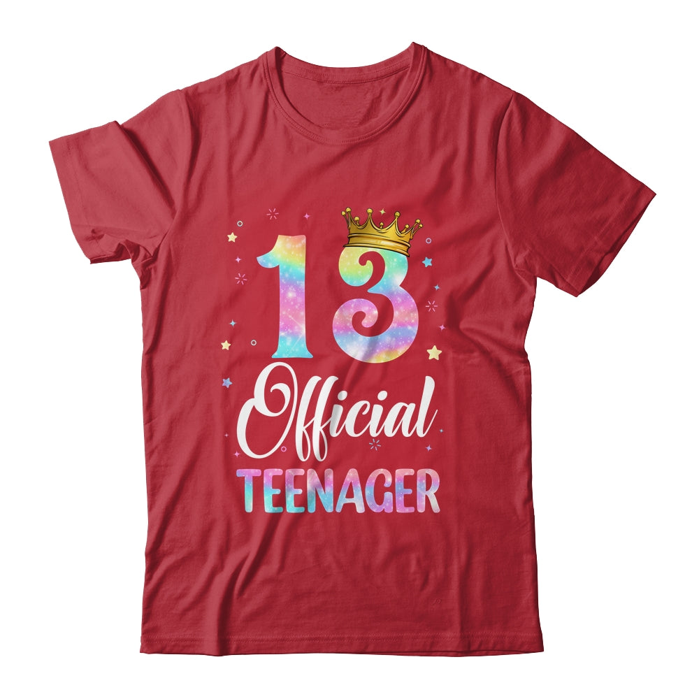 13 Official Teenager Crown 13 Year Old Tie Dye 13th Birthday Shirt & Tank Top | siriusteestore