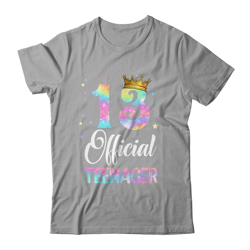 13 Official Teenager Crown 13 Year Old Tie Dye 13th Birthday Shirt & Tank Top | siriusteestore