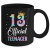 13 Official Teenager Crown 13 Year Old Tie Dye 13th Birthday Mug | siriusteestore