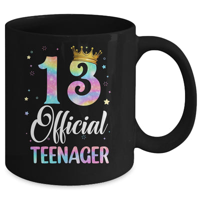 13 Official Teenager Crown 13 Year Old Tie Dye 13th Birthday Mug | siriusteestore
