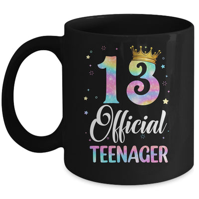 13 Official Teenager Crown 13 Year Old Tie Dye 13th Birthday Mug | siriusteestore